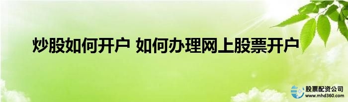 网上股票开户条件_股票开户流程_股票网上开户